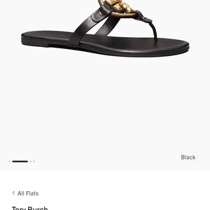 Tory Burch Black and Gold Sandals